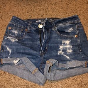 high rise american eagle shorts.